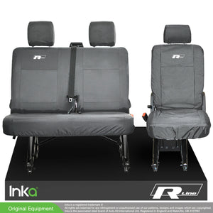 VW Transporter T6.1,T6,T5.1 Kombi Van Inka Rear 2+1 Waterproof Seat Covers Grey