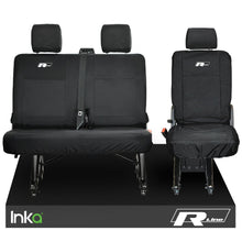 Load image into Gallery viewer, VW TRANSPORTER T6.1,T6,T5.1 KOMBI VAN INKA REAR WATERPROOF SEAT COVERS BLACK
