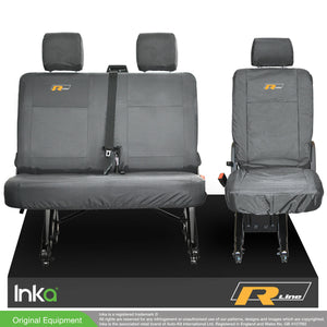 VW Transporter T6.1,T6,T5.1 Kombi Van Inka Rear 2+1 Waterproof Seat Covers Grey