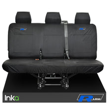 Load image into Gallery viewer, VW Transporter R-Line T6 Shuttle Rear Triple Waterproof Seat Covers Black
