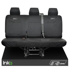 VW Transporter R-Line T6 Shuttle Rear Triple Waterproof Seat Covers Black