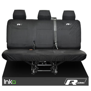 VW Transporter R-Line T6 Shuttle Rear Triple Waterproof Seat Covers Black