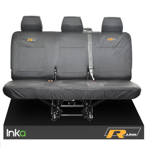 VW Transporter R-Line T6 Shuttle Rear Triple Waterproof Seat Covers Grey