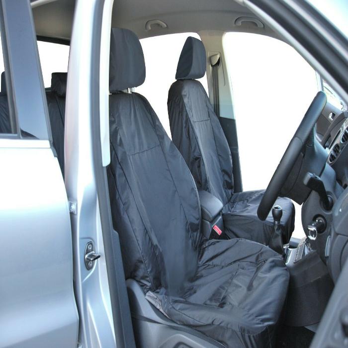 Volkswagen (VW) Tiguan Fully Tailored Waterproof Front Set Seat Covers 2009 onwards Heavy Duty Right Hand Drive Grey