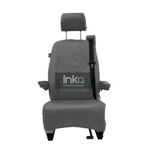 VW California/ Caravelle Rear Single Seat, 2003 onwards, Inka Fully Tailored Waterproof Seat Cover in GREY